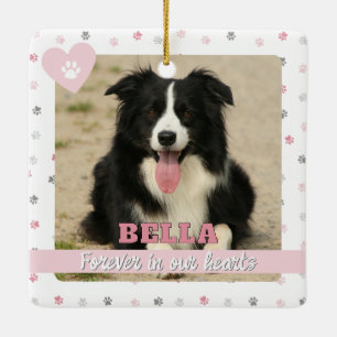 Forever in our Hearts Rainbow Bridge Pet Loss Ceramic Ornament