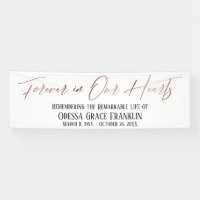 Forever in Our Hearts Rose Gold Modern Typography