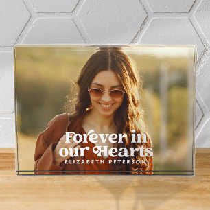 Forever in our Hearts Simple Custom Photo Memorial