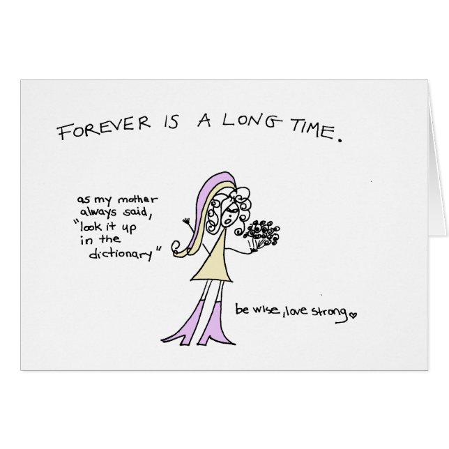 Forever is a long time Crazyhair Card (Front Horizontal)