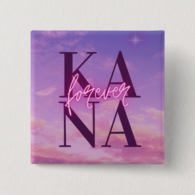 Forever Kana 15 Cm Square Badge (Front)