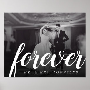 Forever Keepsake Mr. and Mrs. Wedding Photo Poster
