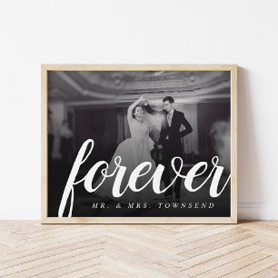 Forever Keepsake Mr. and Mrs. Wedding Photo Poster