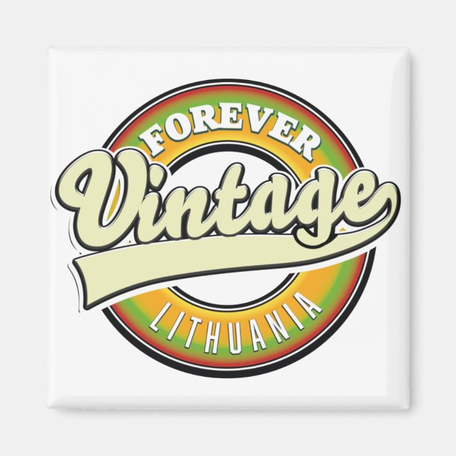 Forever lithuania vintage logo. magnet (Front)