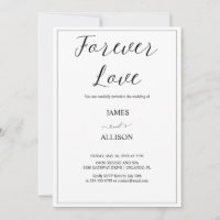 Forever Love Cheers Elegant Minimalist Simple