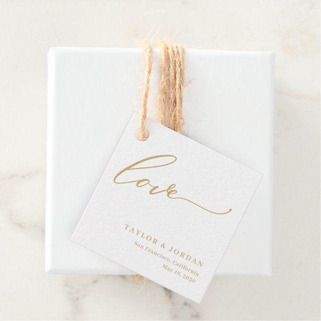 Forever Love EDITABLE COLOR Wedding Favour Tags (In Situ)