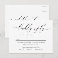 Forever Love Editable Colour RSVP Reply Card