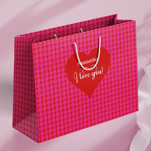 Forever Love I Love You Text Valentine Gift Bag