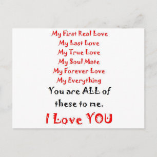 Forever Love Poem Postcard