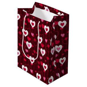 Forever Love Red Hearts Medium Gift Bag