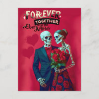 Forever love skeleton couple in love