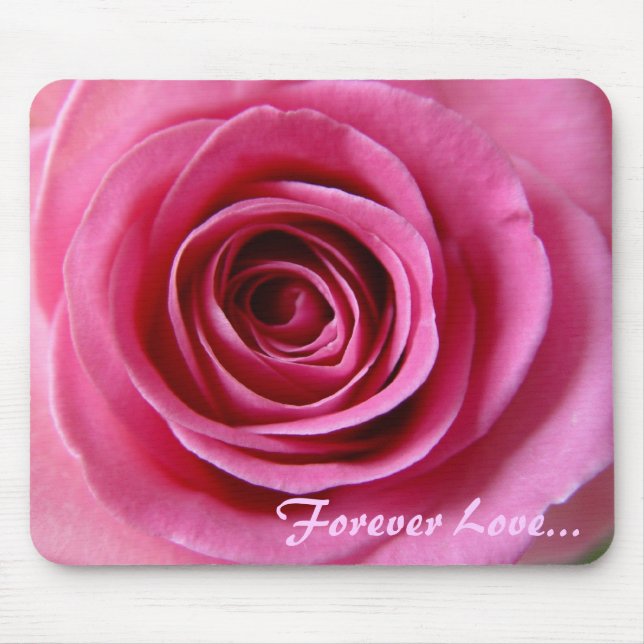 Forever Love with Rose Mouse Pad (Front)