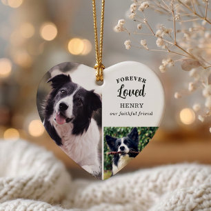 Forever Loved 5 Photo Pet Memorial Christmas Tree Ceramic Tree Decoration