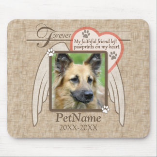 Forever Loved Angel Wings Pet Sympathy Custom Mouse Pad