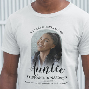 Forever Loved Auntie   Photo Memorial T-Shirt