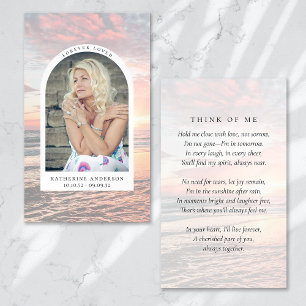 Forever Loved Beach Ocean Memorial Card