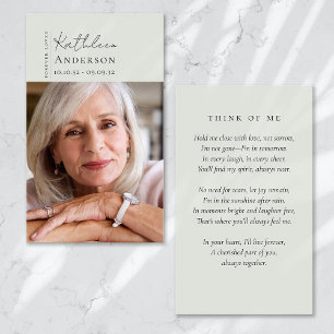 Forever Loved Calligraphy Script Memorial Card