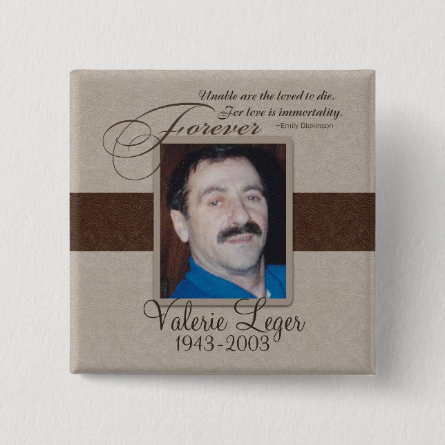 Forever Loved Custom Memorial 15 Cm Square Badge (Front)