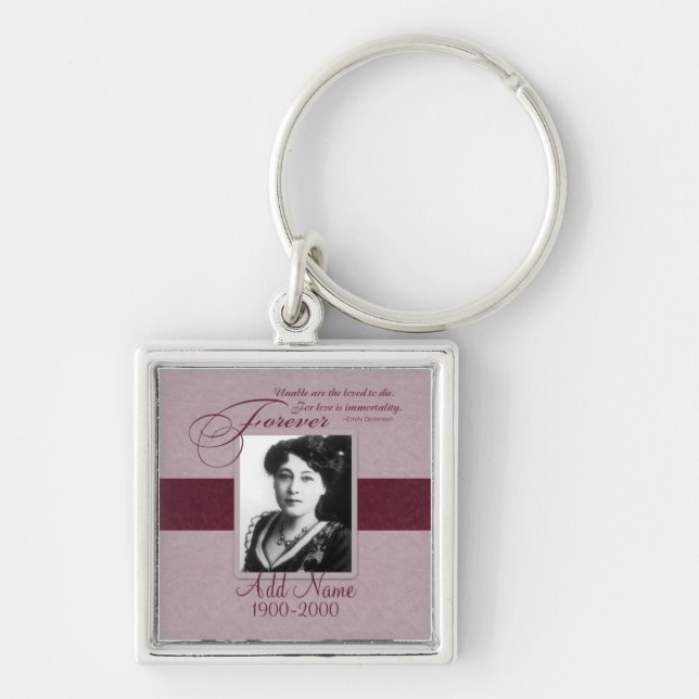 Forever Loved Custom Memorial Key Ring (Front)