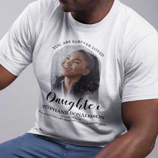 Forever Loved Daughter | Photo Memorial T-Shirt