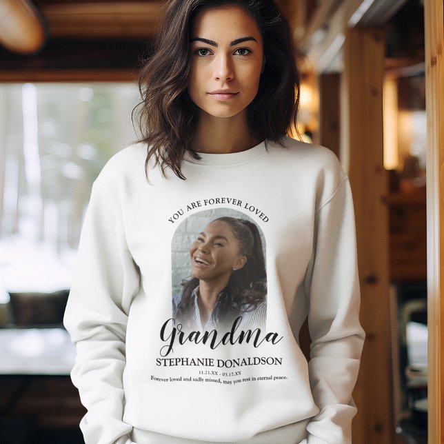 Forever Loved Grandma | Photo Memorial Sweatshirt (Creator Uploaded)