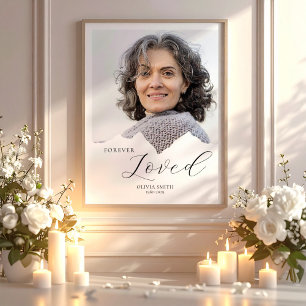 Forever Loved – Minimalist Memorial Photo Custom Poster