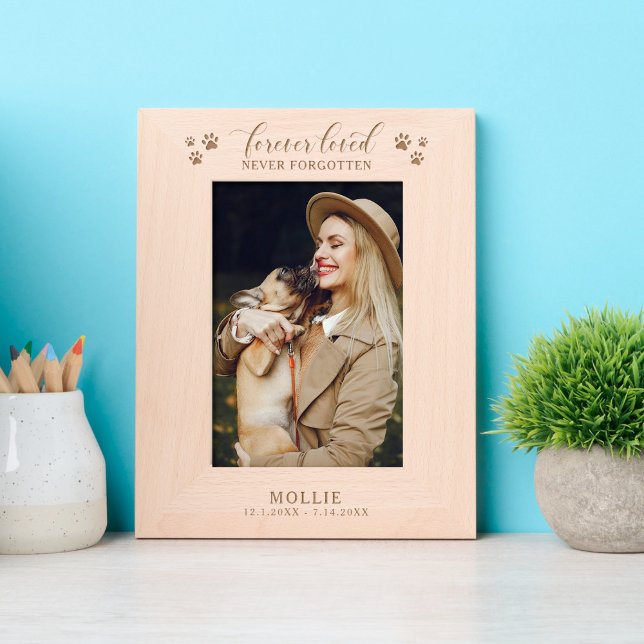 Forever Loved Never Forgotten Dog Paws Etched Frames (Creator Uploaded)