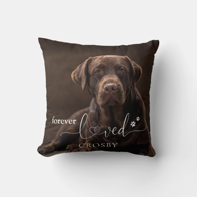 Forever Loved Pet Loss Memorial Cushion (Front)