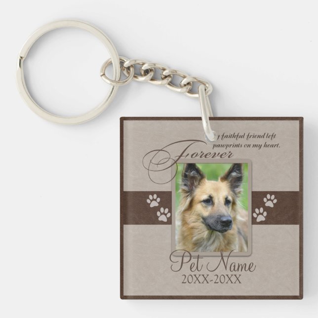 Forever Loved Pet Sympathy Key Ring (Front)