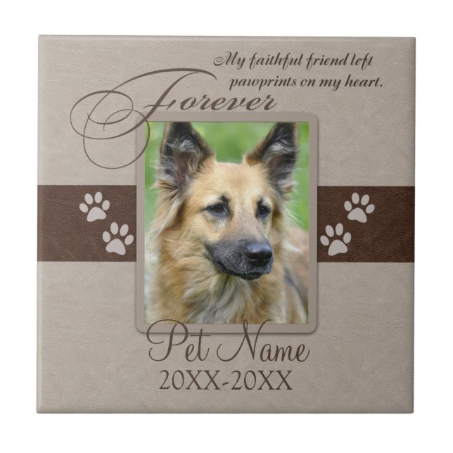 Forever Loved Pet Sympathy Tile (Front)