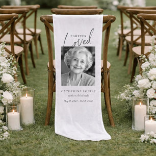 Forever Loved Script Mother Of The Bride Wedding Short Table Runner