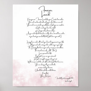 Forever Loved Soft Pink Poster