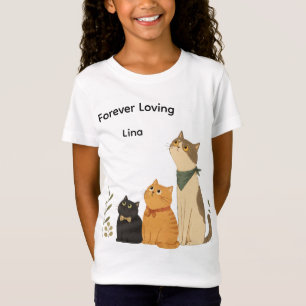 Forever Loving Cute Cats Aesthetic Girls T-T-Shirt T-Shirt