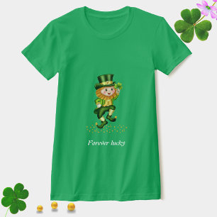 Forever Lucky Green Gnome St Patrick's Day T-Shirt
