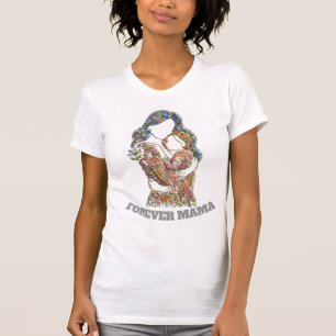 Forever Mama Floral Motherhood Design   Personaliz T-Shirt