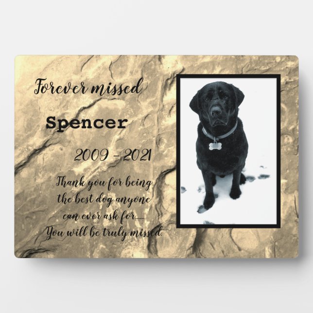 Forever Missed Tabletop Plaque with Easel (Front)