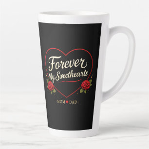 Forever Mom And Dad Valentine Mug-Mom Dad Lover Latte Mug