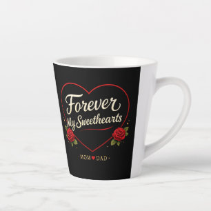 Forever Mom And Dad Valentine Mug-Mom Dad Lover Latte Mug