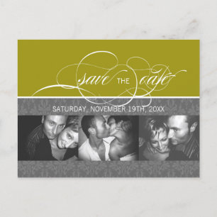 Forever More SAVE THE DATE Photo Postcard:bamboo Announcement Postcard