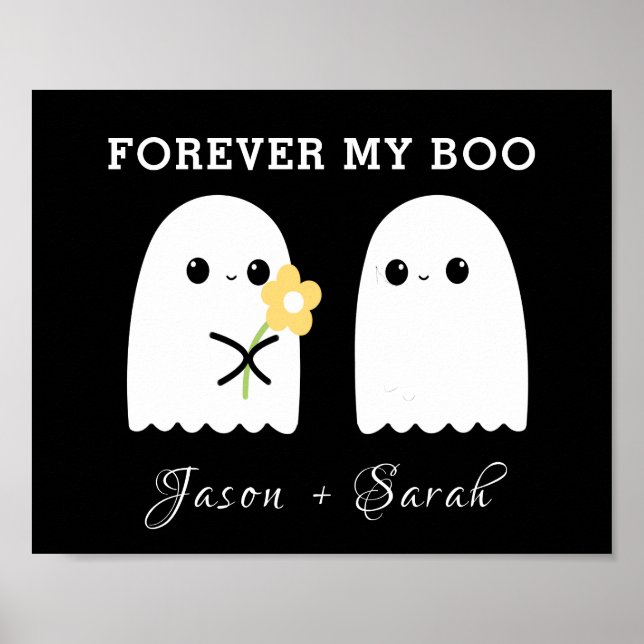 Forever My Boo Halloween Ghost Poster (Front)