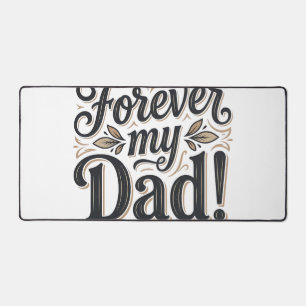 Forever My Dad Vintage Lettering Shirt Design_1 Desk Mat