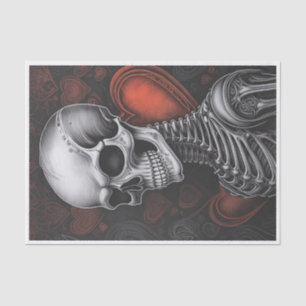Forever My Heart, Undying Love, Gothic Skull  Tissue Paper