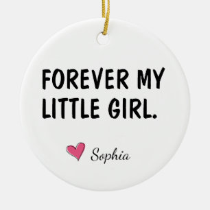 Forever My Little Girl Daughter Gift Ceramic Tree Decoration