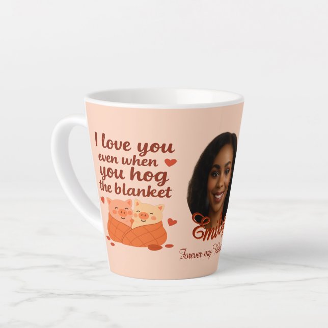 'Forever my Valentine' Latte Mug (Left Angle)