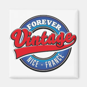 Forever Nice, France vintage logo Magnet