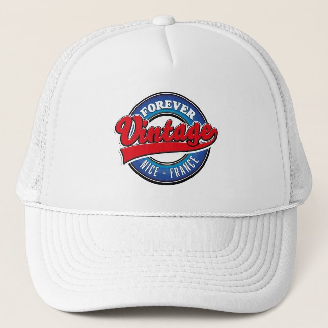 Forever Nice, France vintage logo Trucker Hat (Front)