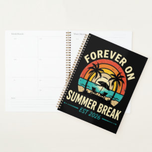 Forever On Summer Break Vintage Sunset Planner
