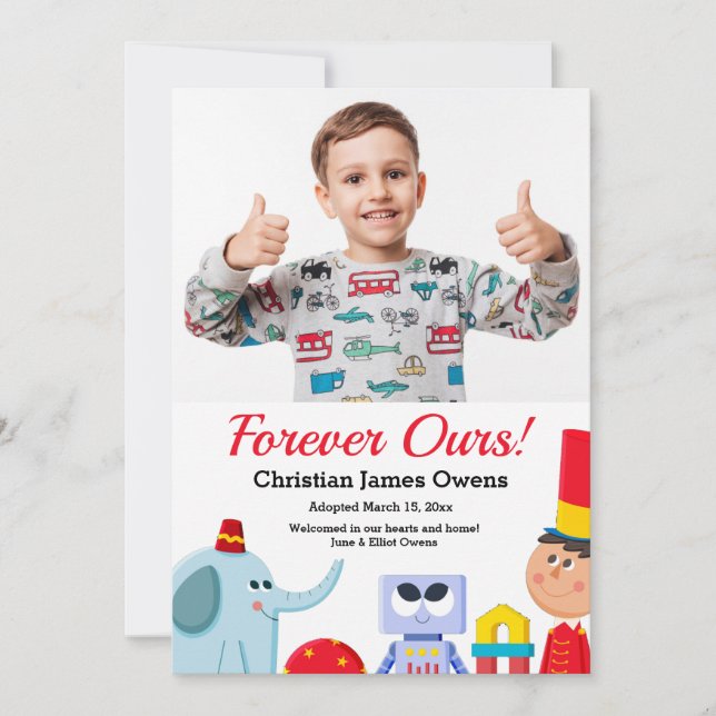 Forever Ours Adoption Photo Announcement (Front)