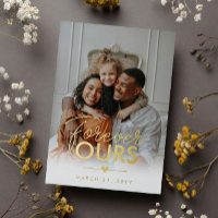 Forever Ours Gold Heart Photo Adoption