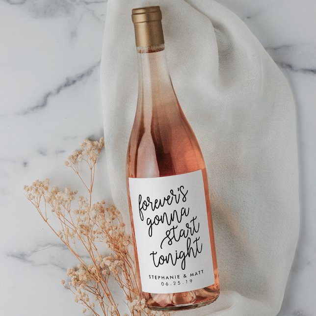 Forever | Personalised Wedding Wine Labels (Creator Uploaded)